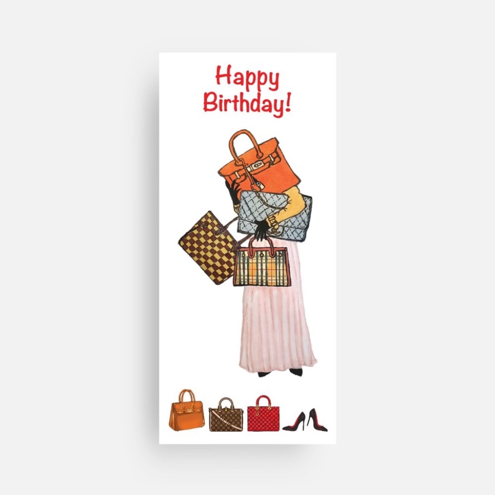 x10 Fashion Birthday Cards Purse Handbag Fashionista Card Sets